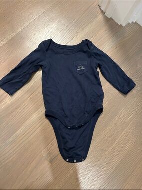 Vineyard Vines Navy Long Sleeve Baby Bodysuit